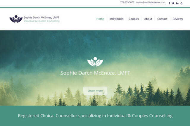 SophieDMcEntee.com • Sophie Darch McEntee, LMFT, RCC • Individual & Couples Counselling